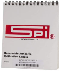 SPI - Inspection Label - Legend: Not In Calibration System, English, Red & White, 2" Long x 1/2" High, No Coating - Industrial Tool & Supply