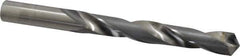 Made in USA - 45/64" 118° Carbide-Tipped Jobber Drill - Bright Finish, Right Hand Cut, Spiral Flute, Tanged Shank, 7-5/8" OAL, Standard Point - Industrial Tool & Supply