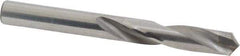 Made in USA - 19/64" 118° Spiral Flute Carbide-Tipped Screw Machine Drill Bit - Bright Finish, Right Hand Cut, 1-5/8" Flute Length, 2-13/16" OAL, Standard Point, Straight Shank - Industrial Tool & Supply