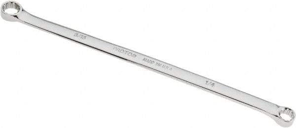Proto - 1/4" x 5/16" 12 Point Spline Box Wrench - Double End, 8-5/8" OAL, Steel, Polished Finish - Industrial Tool & Supply