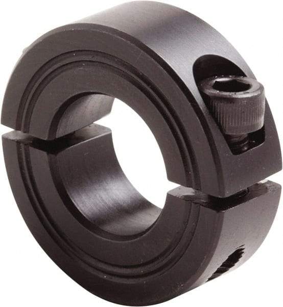 Climax Metal Products - 19mm Bore, Steel, Two Piece Clamp Collar - 1-5/8" Outside Diam - Industrial Tool & Supply