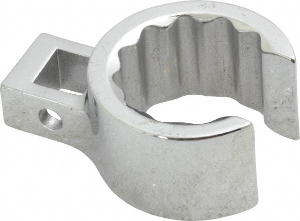 Proto - 15/16" 12 Point 3/8" Drive Chrome Flare Nut Crowfoot Wrench - 1-3/8" Head Diam x 3/4" Head Thickness, 1-1/2" OAL - Industrial Tool & Supply