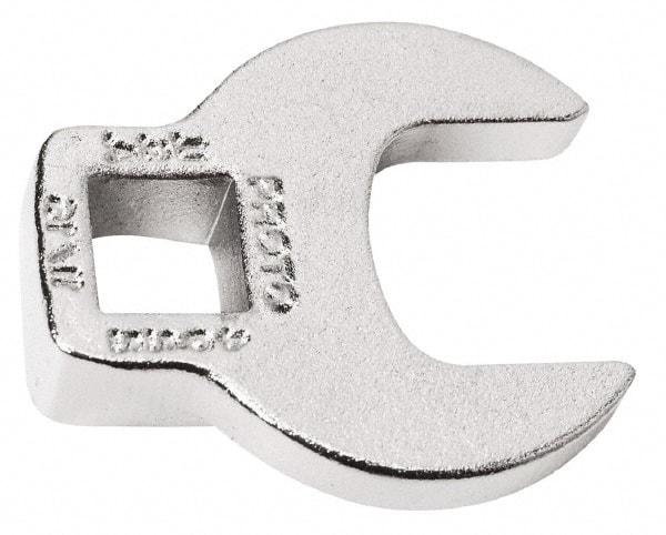 Proto - 2-1/4" 3/8" Drive Chrome Open End Crowfoot Wrench - 0.53" Head Diam x 1/4" Head Thickness - Industrial Tool & Supply