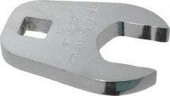 Proto - 1-1/16" 1/2" Drive Full Polish Chrome Open End Crowfoot Wrench - 2-1/8" Head Diam x 3/8" Head Thickness, 2-3/32" OAL - Industrial Tool & Supply