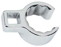 Proto - 1-15/16" 12 Point 1/2" Drive Full Polish Chrome Flare Nut Crowfoot Wrench - 2-5/8" Head Diam x 1-1/16" Head Thickness, 3-1/4" OAL - Industrial Tool & Supply