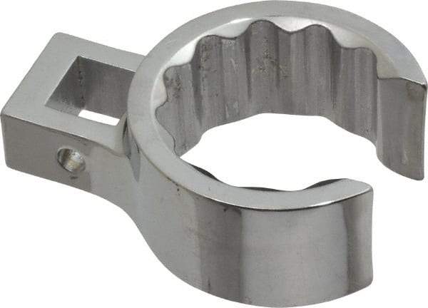 Proto - 1-5/16" 12 Point 1/2" Drive Full Polish Chrome Flare Nut Crowfoot Wrench - 1-27/32" Head Diam x 7/8" Head Thickness, 2.53" OAL - Industrial Tool & Supply