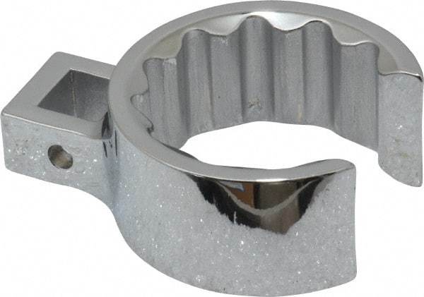 Proto - 1-9/16" 12 Point 1/2" Drive Full Polish Chrome Flare Nut Crowfoot Wrench - 2-5/32" Head Diam x 15/16" Head Thickness, 2.88" OAL - Industrial Tool & Supply