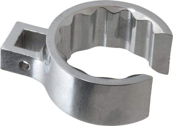 Proto - 1-11/16" 12 Point 1/2" Drive Full Polish Chrome Flare Nut Crowfoot Wrench - 2-5/16" Head Diam x 1" Head Thickness, 3" OAL - Industrial Tool & Supply