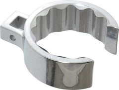 Proto - 2" 12 Point 1/2" Drive Full Polish Chrome Flare Nut Crowfoot Wrench - 2-23/32" Head Diam x 1-1/16" Head Thickness, 3.38" OAL - Industrial Tool & Supply