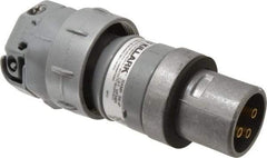 Hubbell Killark - 4 Pole, 3 Pin Cofiguration, NEMA 4X, 30 Amp Plug - 250 VDC, 600 VAC, Self Grounding - Industrial Tool & Supply