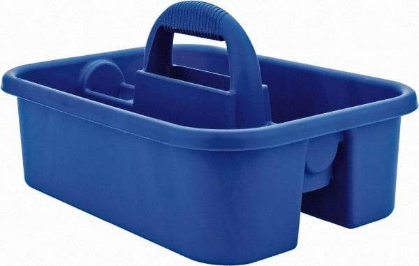 Quantum Storage - Tool Box Polypropylene Tool Caddy - 18-1/4" Wide x 13-3/8" Deep x 9-1/8" High, Blue, For Home, Shop, Garden - Industrial Tool & Supply