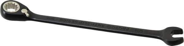 Proto - 5/16" 12 Point Combination Wrench - 15° Head Angle, 5-1/2" OAL, Steel, Black Chrome Finish - Industrial Tool & Supply
