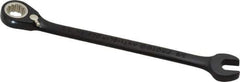 Proto - 3/8" 12 Point Combination Wrench - 15° Head Angle, 6-1/4" OAL, Steel, Black Chrome Finish - Industrial Tool & Supply