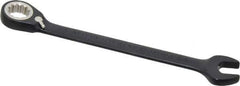 Proto - 1/2" 12 Point Combination Wrench - 15° Head Angle, 7" OAL, Steel, Black Chrome Finish - Industrial Tool & Supply