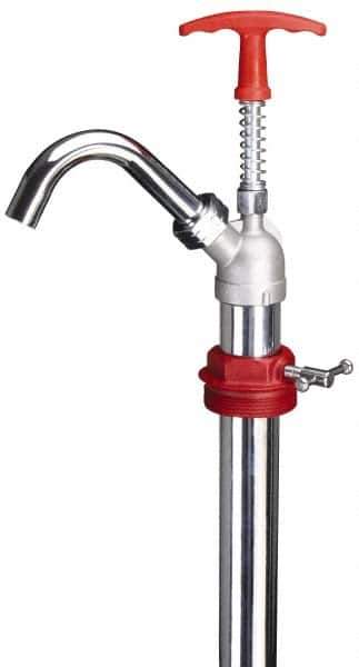 PRO-LUBE - Oil Lubrication 0.04 Strokes/oz Flow Steel & Cast Iron Lever Hand Pump - For 55 Gal Container, Use with High Viscosity Petroleum Based Media & Lacquer Thinner, Do Not Use with Corrosive Media, Gasoline & Water-Based Media - Industrial Tool & Supply