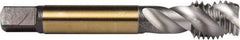 DORMER - M5x0.80 Metric Coarse 3 Flute 6H Modified Bottoming Spiral Flute Tap - Powdered Metal, Bright Finish, 2-3/8" OAL, Right Hand Flute, Right Hand Thread, Series E007 - Exact Industrial Supply