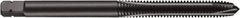 DORMER - 1/4-28 UNF, 2 Flute, Oxide Finish, Powdered Metal Spiral Point Tap - Plug Chamfer, Right Hand Thread, 2-1/2" OAL, 0.5075" Thread Length, 0.255" Shank Diam, 3B Class of Fit, Series E036 - Exact Industrial Supply