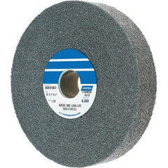 Norton - 6" Diam, 1" Face Width, 1" Center Hole, Fine Grade, Silicon Carbide Deburring Wheel - Convolute, Density 7 Grade - Industrial Tool & Supply