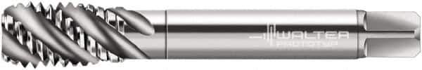 Walter-Prototyp - 3/4-10 UNC 4 Flute 2B Modified Bottoming Spiral Flute Tap - Cobalt, Bright Finish, 4-1/4" OAL, Right Hand Flute, Right Hand Thread, Series A22567 - Industrial Tool & Supply