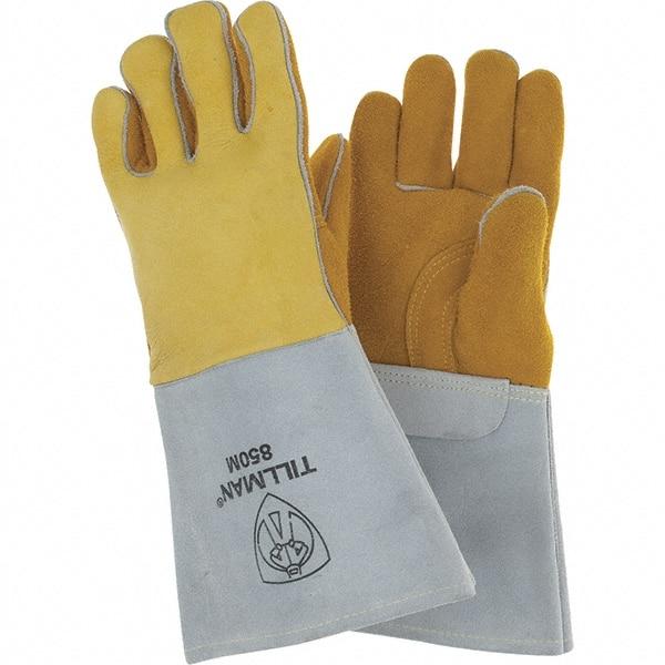 TILLMAN - Welder's & Heat Protective Gloves - MP MED TOPGR GOLDN ELSKIN WLDR GLOVES JT - Industrial Tool & Supply