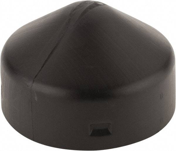 Eagle - 6-1/2" Wide x 6-1/2" Deep x 6-1/2" High, 5-5/8" Bollard Cap - Black, HDPE, 1 Lb, Smooth Surface - Industrial Tool & Supply
