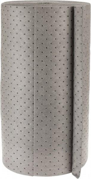 Brady SPC Sorbents - 49 Gal Capacity per Package, Universal Roll - 150' Long x 30" Wide, Gray, Polypropylene - Industrial Tool & Supply