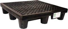UltraTech - 66 Gal Sump, 3,000 Lb Capacity, 4 Drum, Polyethylene Spill Deck or Pallet - 53" Long x 53" Wide x 11-3/4" High, 2x2 Drum Configuration - Industrial Tool & Supply