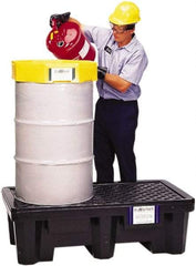 UltraTech - 66 Gal Sump, 1,500 Lb Capacity, 2 Drum, Polyethylene Spill Deck or Pallet - 53" Long x 29" Wide x 16-1/2" High, Inline Drum Configuration - Industrial Tool & Supply