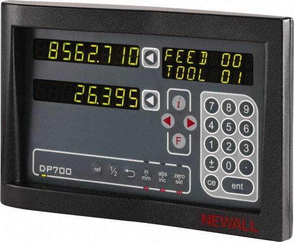 Newall - 2 Axes, Microsyn 2G & Spherosyn 2G Compatible DRO Counter - LED Display, Programmable Memory - Industrial Tool & Supply