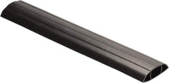 Hubbell Wiring Device-Kellems - 1 Channel, 3 Ft Long, 1-1/4" Max Compatible Cable Diam, Black PVC On Floor Cable Cover - 142.24mm Overall Width x 43.18mm Overall Height, 45.98mm Channel Width x 1-1/4" Channel Height - Industrial Tool & Supply