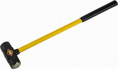 NUPLA - 8 Lb Head, 32" Long Sledge Hammer - Steel Head, 6-3/8" Long Head, Fiberglass Handle - Industrial Tool & Supply