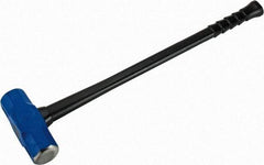 NUPLA - 16 Lb Head, 32" Long Soft Steel Safety Sledge Hammer - Steel Head, 2-5/8" Face Diam, 8-1/4" Long Head, Fiberglass Handle - Industrial Tool & Supply