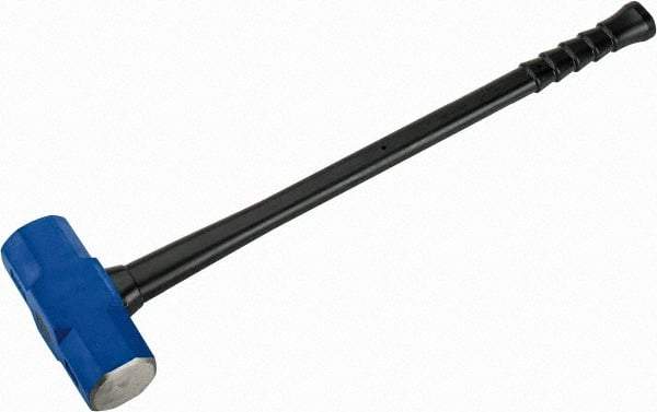 NUPLA - 20 Lb Head, 32" Long Soft Steel Safety Sledge Hammer - Steel Head, 2-3/4" Face Diam, 8-5/8" Long Head, Fiberglass Handle - Industrial Tool & Supply