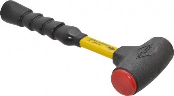 NUPLA - 16 oz Head 1-1/2" Face Diam Tough Polymer Non-Marring Dead Blow Hammer - 12-1/2" OAL, Fiberglass Handle - Industrial Tool & Supply