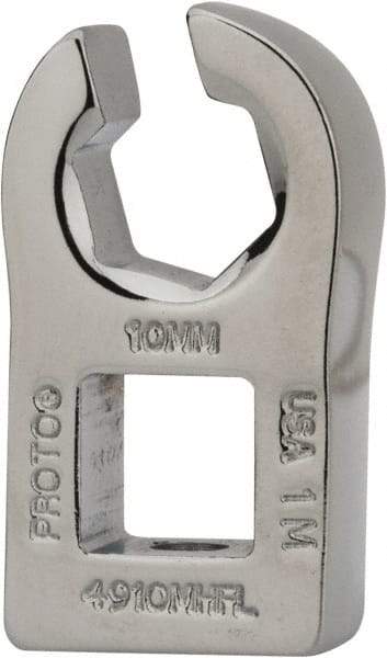 Proto - 3/4" 6 Point 3/8" Drive Chrome Flare Nut Crowfoot Wrench - 0.77" Head Diam x 1/4" Head Thickness, 1-15/16" OAL - Industrial Tool & Supply