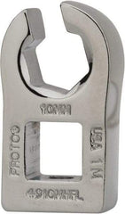Proto - 3/4" 6 Point 3/8" Drive Chrome Flare Nut Crowfoot Wrench - 0.77" Head Diam x 1/4" Head Thickness, 1-15/16" OAL - Industrial Tool & Supply