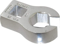 Proto - 1/2" 6 Point 3/8" Drive Chrome Flare Nut Crowfoot Wrench - 1-3/32" Head Diam x 1/4" Head Thickness, 1-5/8" OAL - Industrial Tool & Supply