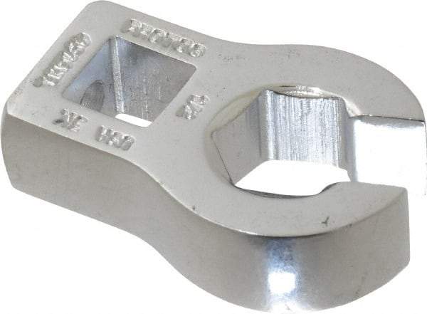 Proto - 1/2" 6 Point 3/8" Drive Chrome Flare Nut Crowfoot Wrench - 1-3/32" Head Diam x 1/4" Head Thickness, 1.63" OAL - Industrial Tool & Supply