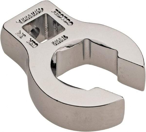 Proto - 18mm 6 Point 3/8" Drive Chrome Flare Nut Crowfoot Wrench - 1-5/8" Head Diam x 1/4" Head Thickness, 1-13/16" OAL - Industrial Tool & Supply