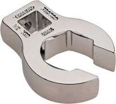 Proto - 18mm 6 Point 3/8" Drive Chrome Flare Nut Crowfoot Wrench - 1-5/8" Head Diam x 1/4" Head Thickness, 1-13/16" OAL - Industrial Tool & Supply