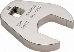 Proto - 21mm 3/8" Drive Chrome Crowfoot Wrench - 1-23/32" Head Diam x 1/4" Head Thickness, 2-3/32" OAL - Industrial Tool & Supply