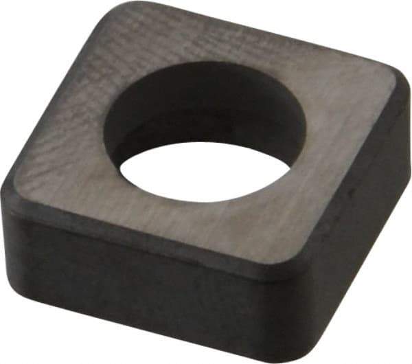 Kennametal - 1/2" Inscribed Circle, Square Turning Shim for Indexables - Ceramic, 0.187" Thick, Negative Rake - Industrial Tool & Supply