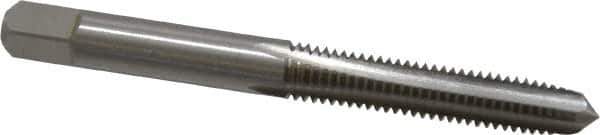 Cleveland - M6x1.00 Metric Coarse 6H 4 Flute Bright Finish High Speed Steel Straight Flute Standard Hand Tap - Plug, Right Hand Thread, 63.5mm OAL, 25.4mm Thread Length, D5 Limit, Oversize - Exact Industrial Supply