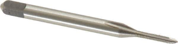 Cleveland - M1.6x0.35 Metric Coarse, 2 Flute, Bright Finish, High Speed Steel Spiral Point Tap - Plug Chamfer, Right Hand Thread, 44.45mm OAL, 0.31" Thread Length, 6H Class of Fit, Series 1011 - Exact Industrial Supply