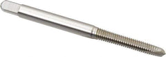 Cleveland - M4.5x0.75 Metric Coarse, 2 Flute, Bright Finish, High Speed Steel Spiral Point Tap - Plug Chamfer, Right Hand Thread, 2-3/8" OAL, 1/2" Thread Length, Series 1011 - Exact Industrial Supply