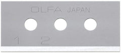 Olfa - 10 Piece Steel Safety Blade - 40mm OAL - Industrial Tool & Supply