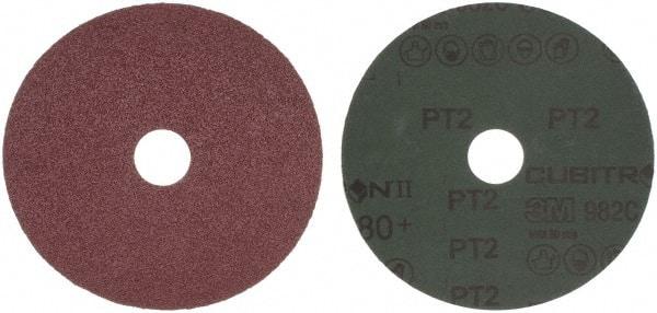 3M - 5" Diam 7/8" Hole 80 Grit Fiber Disc - Medium Grade, Ceramic, 12,000 Max RPM, Series 982C - Industrial Tool & Supply