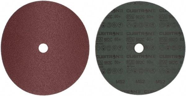 3M - 9-1/8" Diam 7/8" Hole 60 Grit Fiber Disc - Medium Grade, Ceramic, 6,600 Max RPM, Series 982C - Industrial Tool & Supply