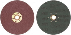 3M - 5" Diam 5/8-11 Threaded Hole 80 Grit Fiber Disc - Medium Grade, Ceramic, 12,000 Max RPM, Series 982C - Industrial Tool & Supply