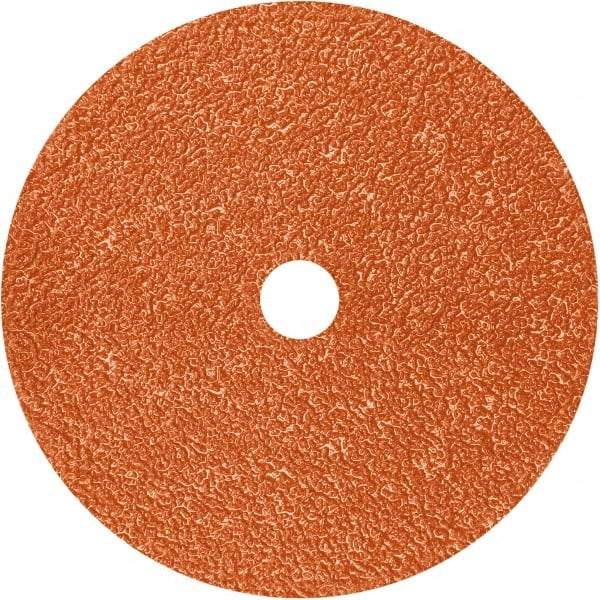 3M - 7" Diam 5/8-11 Threaded Hole 80 Grit Fiber Disc - Medium Grade, Ceramic, 8,600 Max RPM, Series 982C - Industrial Tool & Supply